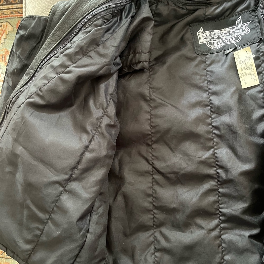 Black Fringe Leather Jacket - Picture 4 of 8